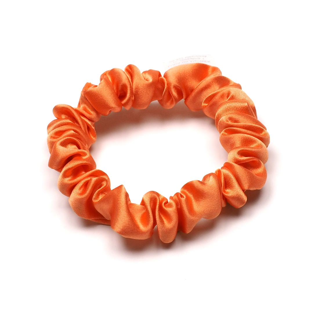 JGM-17 Satynowa gumka do w�os�w frotka scrunchie slim pomara�czowa